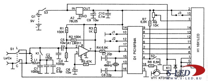 Измеритель емкости конденсаторов СМ7115А, Tcom-Digital