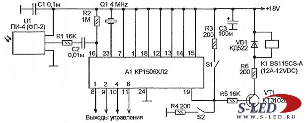 Км1506хл2 схема включения