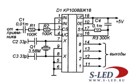 Кр1008вж4 схема включения